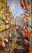 Claude Monet La Rue Montorgueil, oil painting